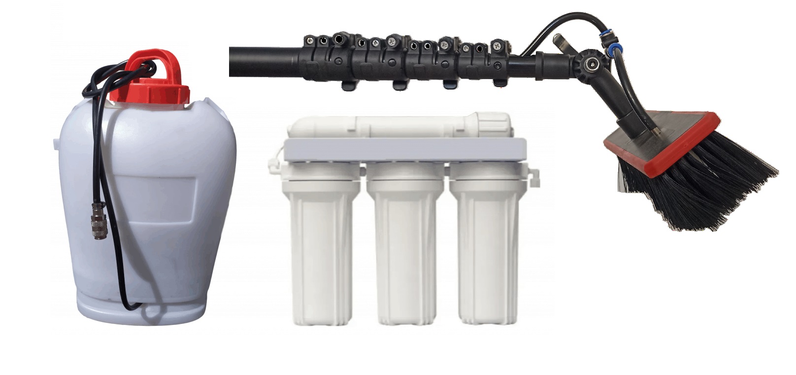 Commercial & Residential Window Cleaning Tools – Waterfed Poles & Soap Dispensers